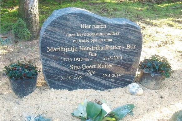 Grafsteen van Sije Geert RUITER (1935-2014)